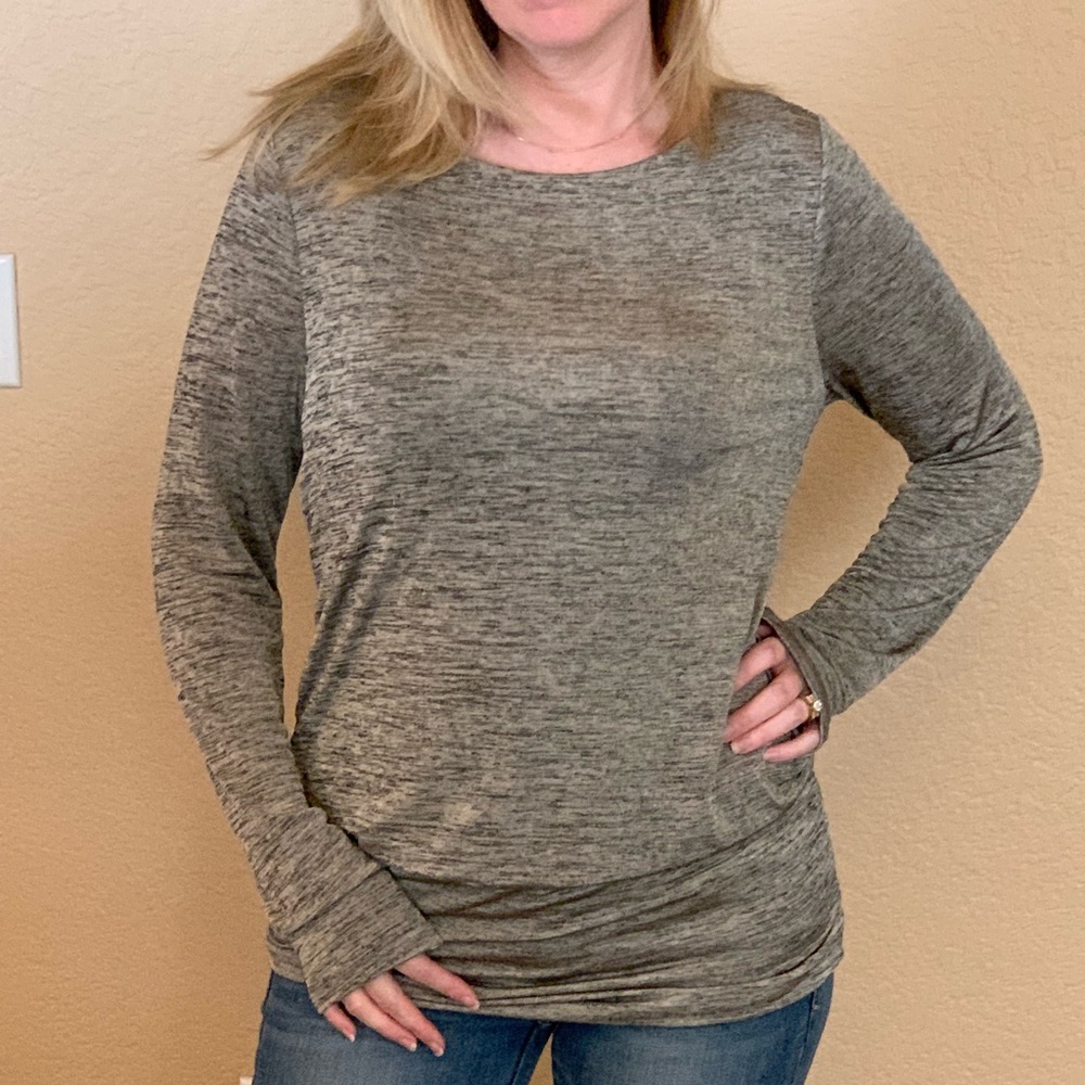 Gorgeous silky long sleeve fall flowy blouse